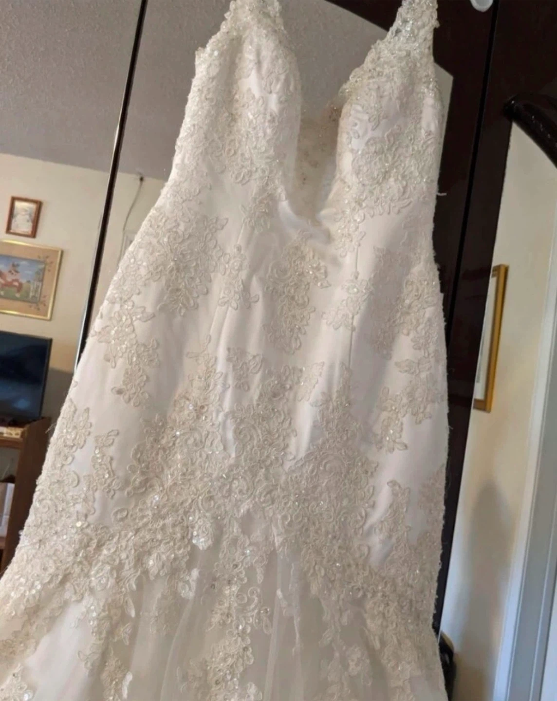 White lace wedding dress - photo 2