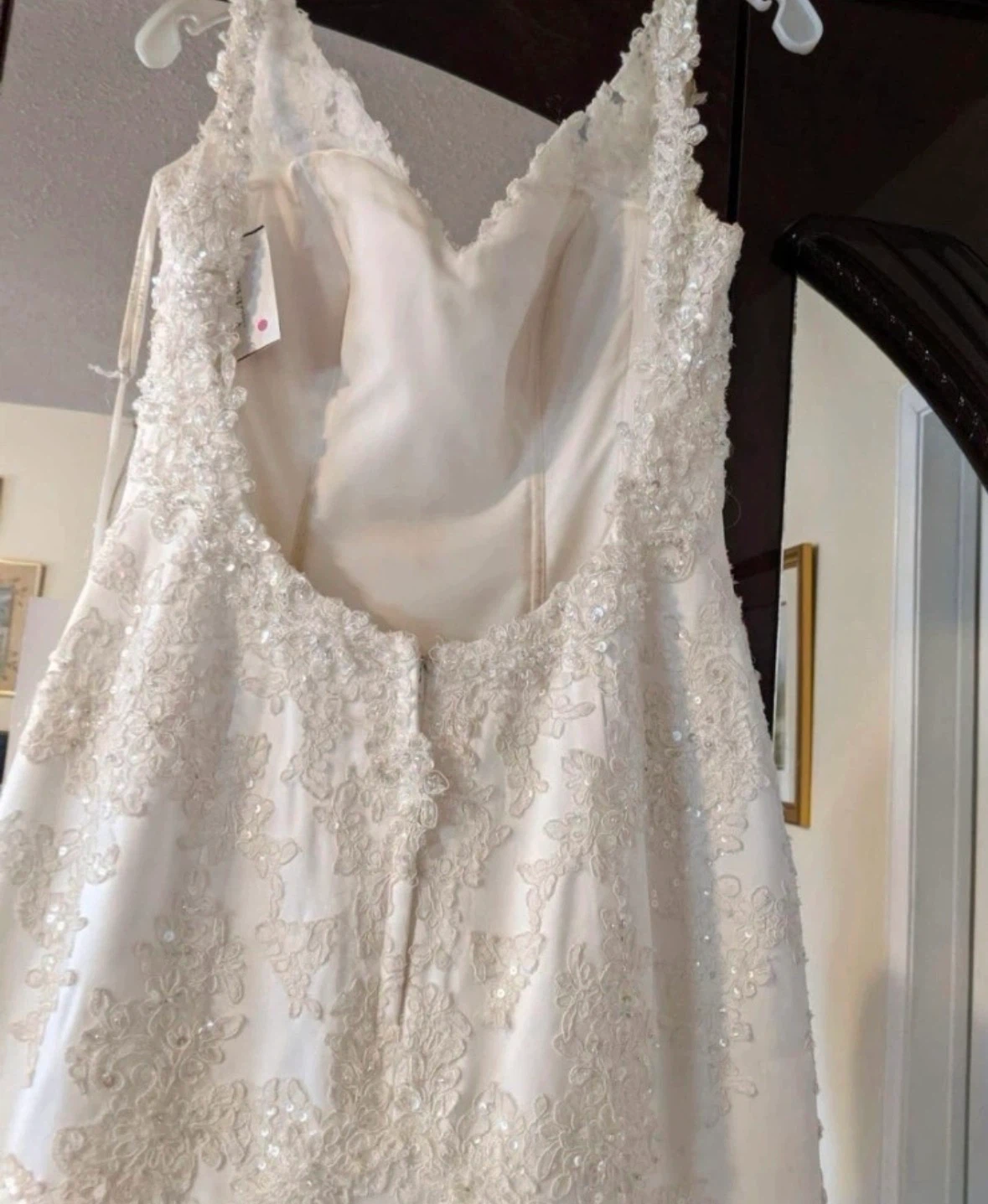 White lace wedding dress - photo 3