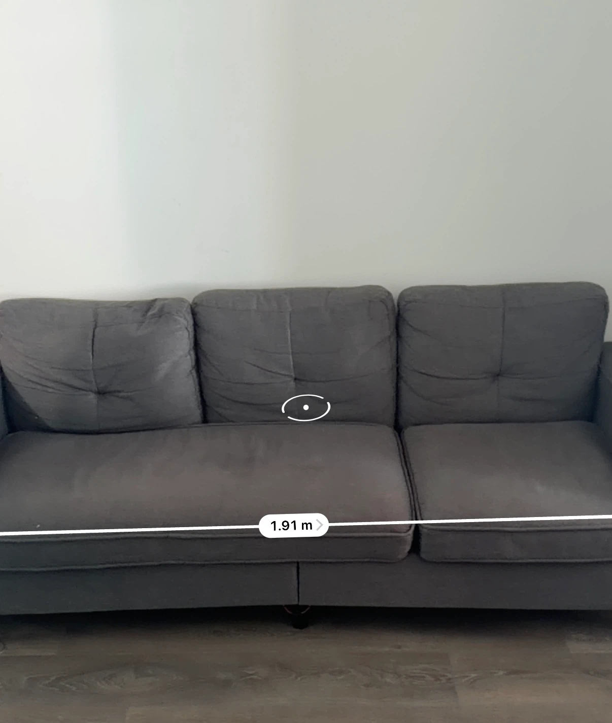 Three-Seater Grey Fabric Sofa - photo 4