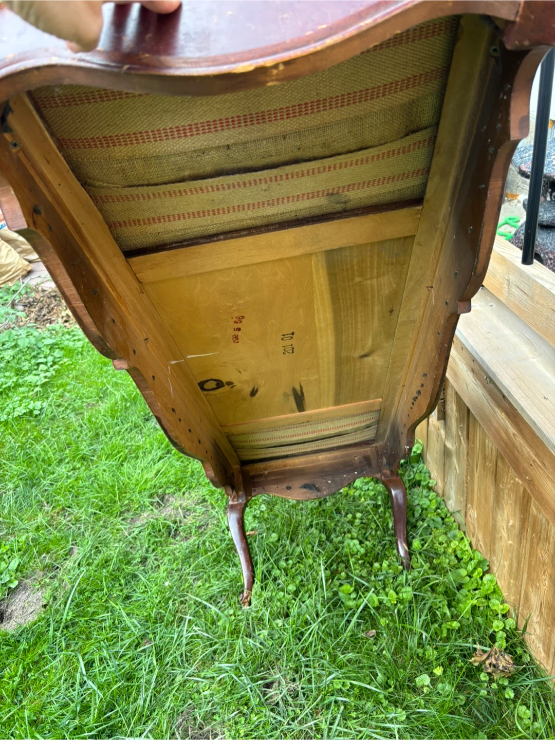 Vintage Upholstered Bench - upcycle project - photo 5