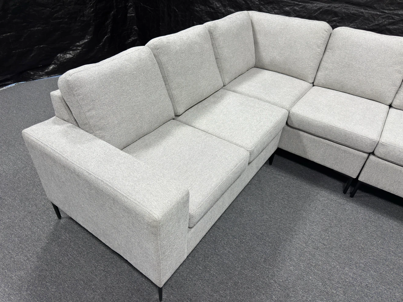 Light Grey Sectional Sofa with Chaise - photo 3