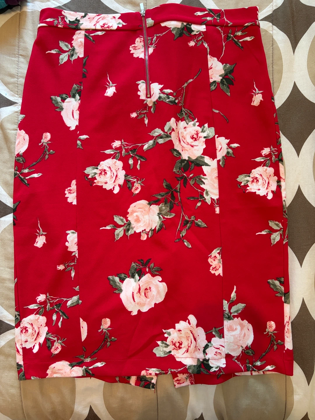 Dynamite Red Floral Print 2-Piece Skirt Set - photo 2