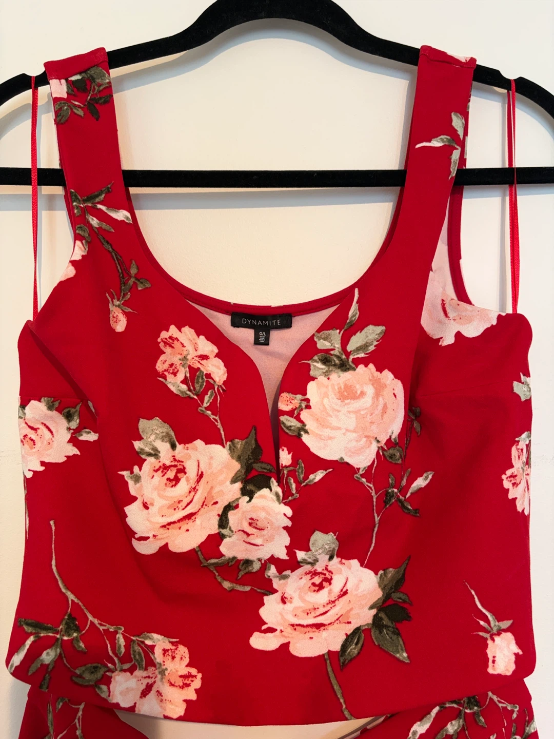 Dynamite Red Floral Print 2-Piece Skirt Set - photo 3