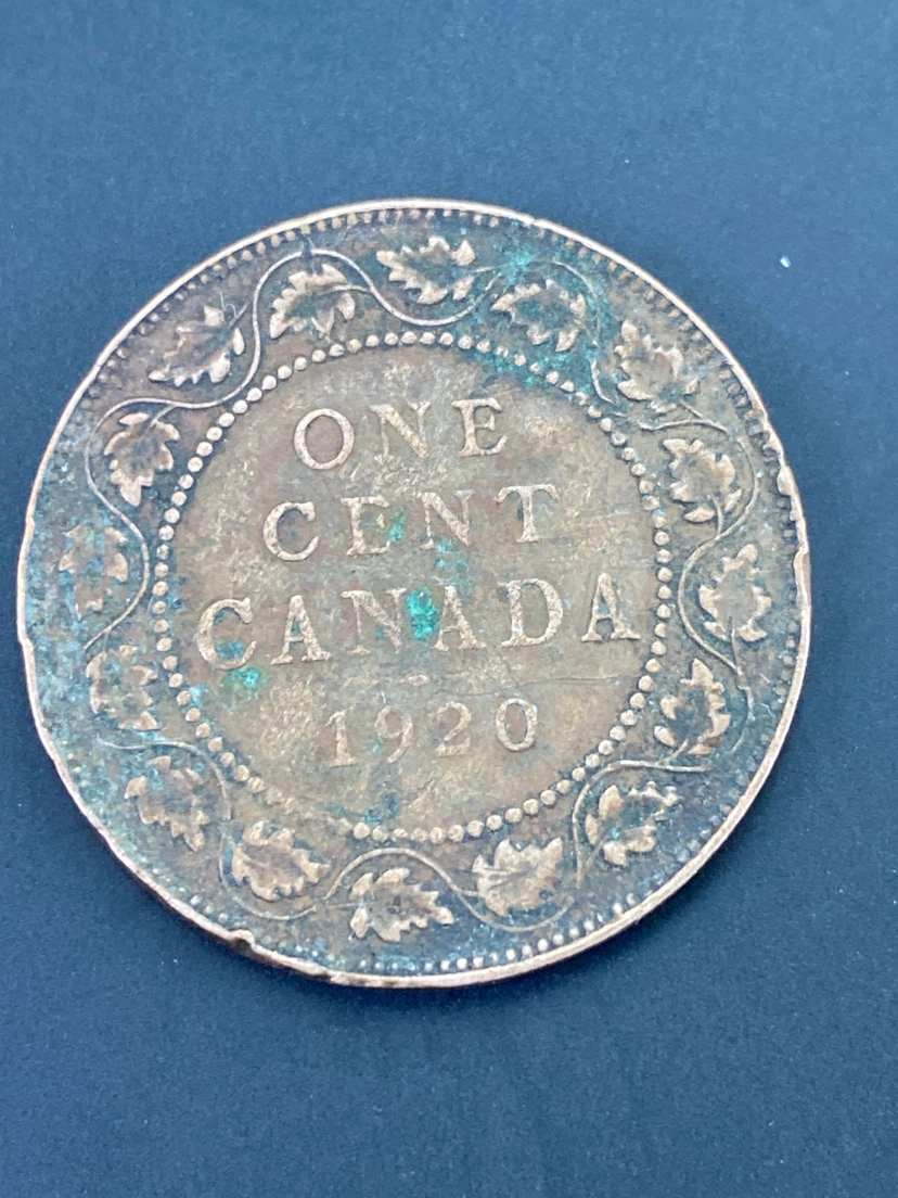 1920 Canadian One Cent Coin - photo 2