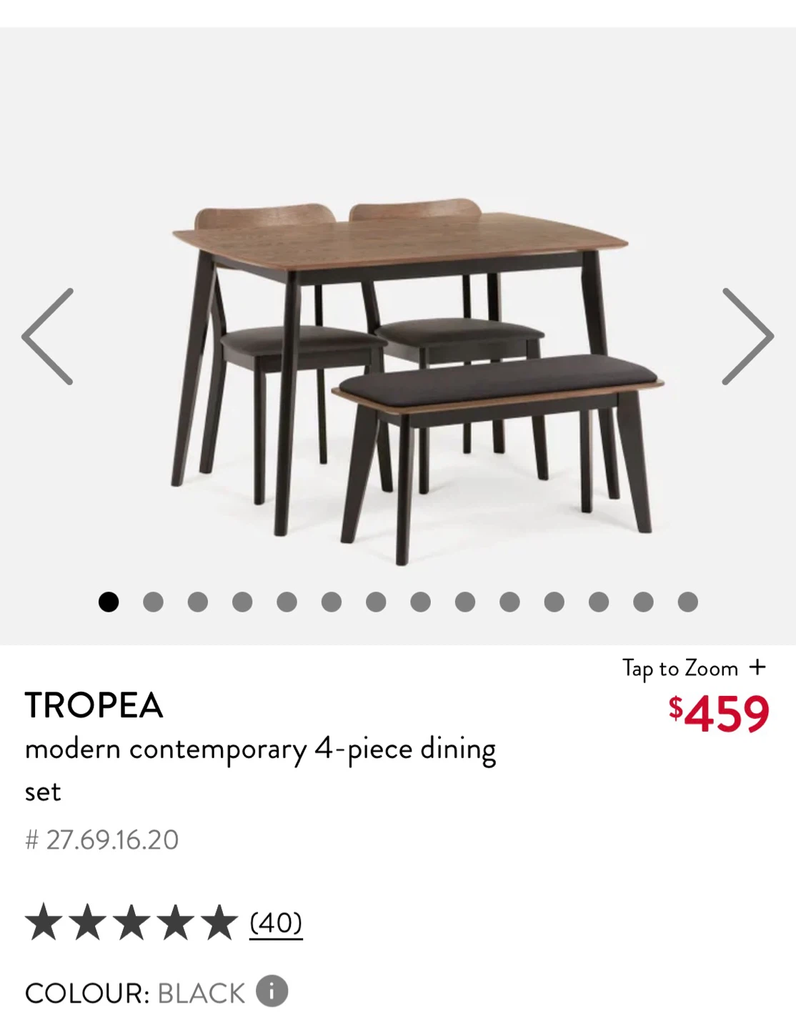 TROPEA Modern Contemporary 4-Piece Dining Set - photo 3