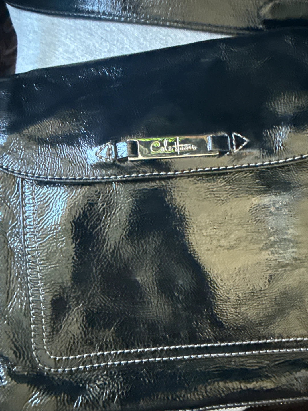 Cole Haan Black Patent Crossbody Bag