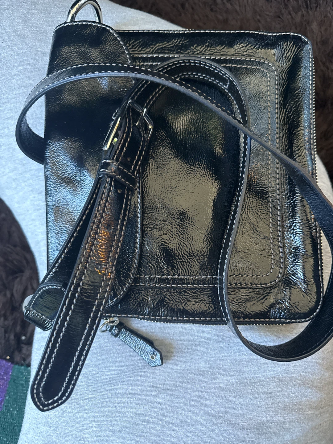 Cole Haan Black Patent Crossbody Bag - photo 3