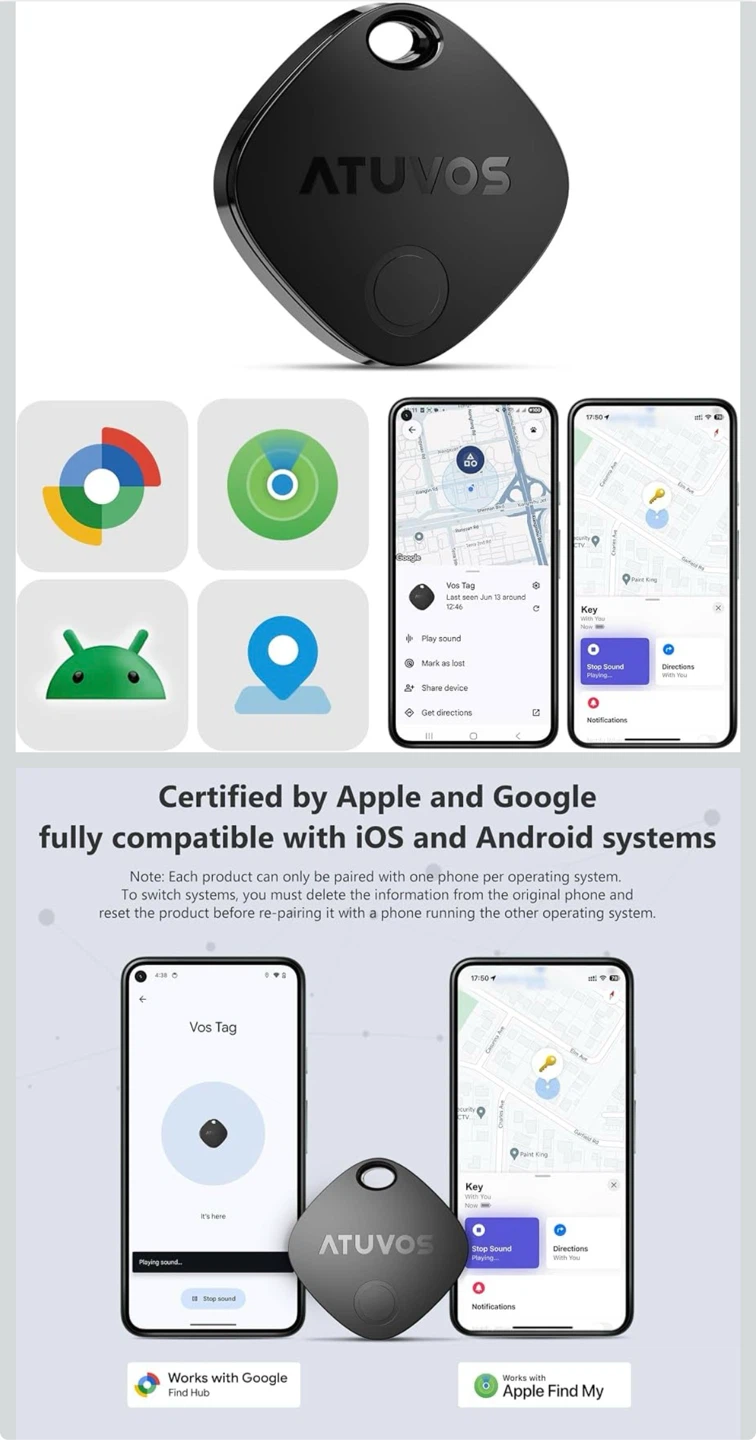 ATUVOS Tag Pro Bluetooth Tracker