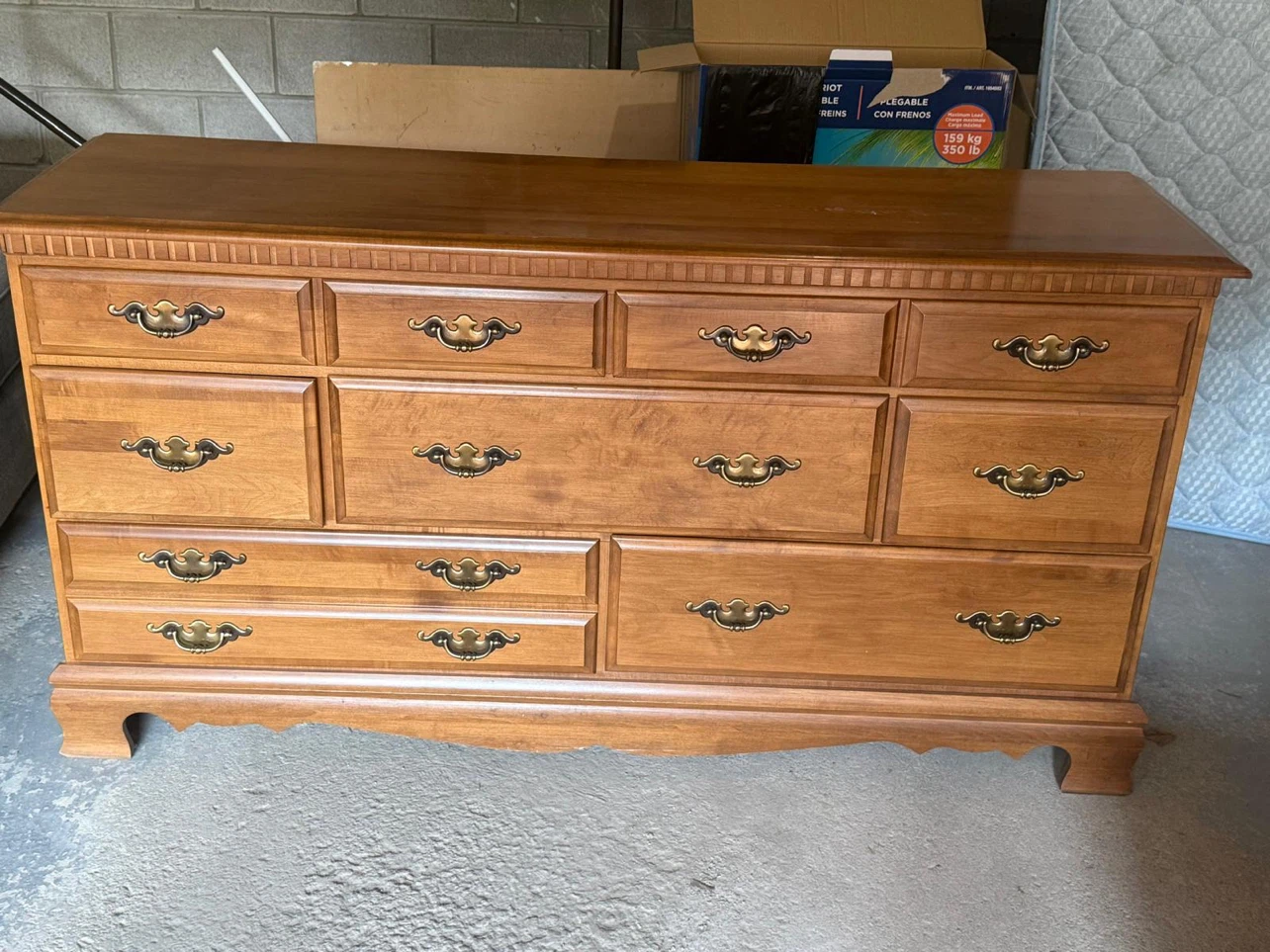 Large 12-Drawer Wooden Dresser – Excellent Condition