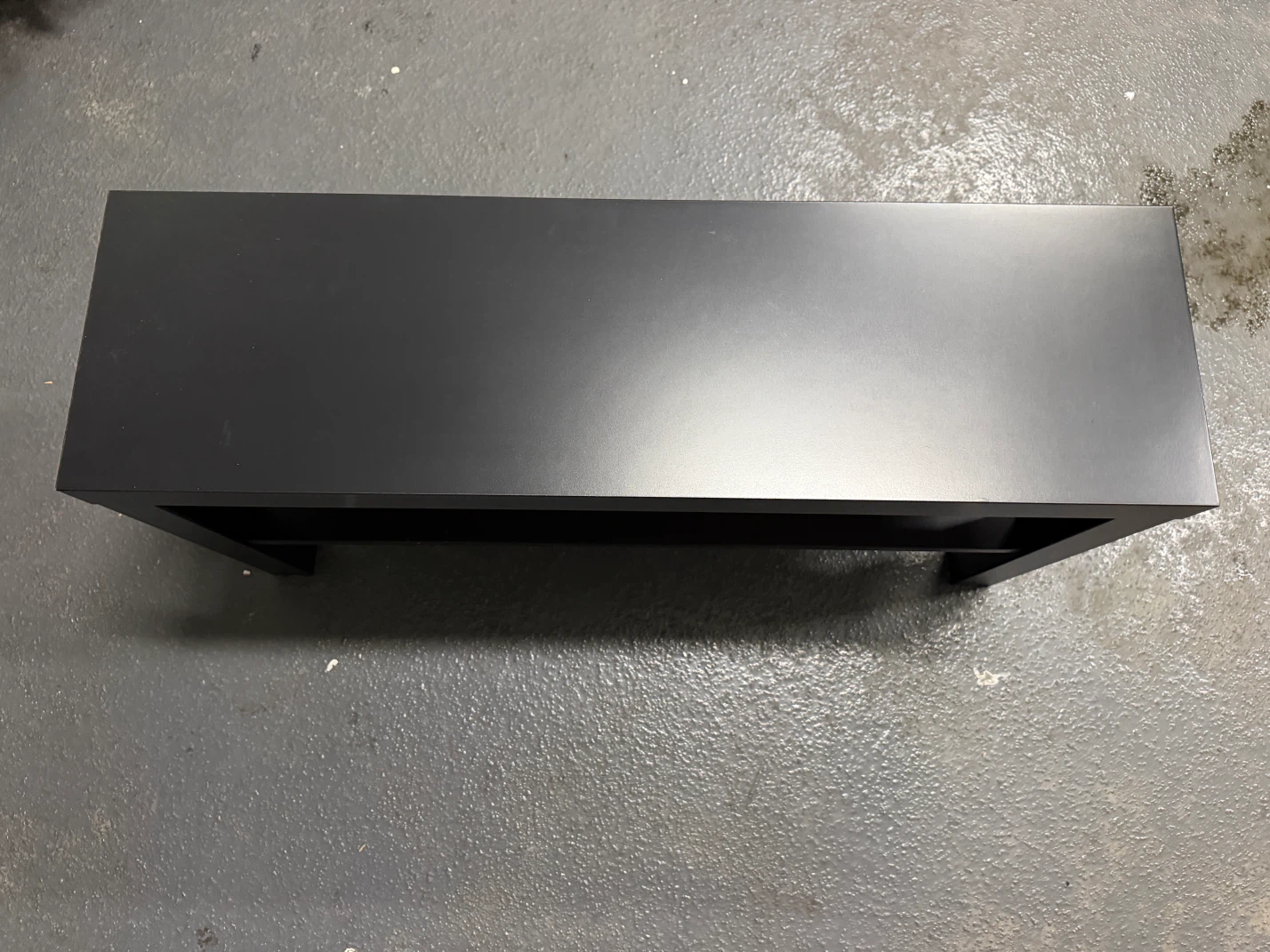 Black Rectangular Coffee Table with Shelf - photo 3