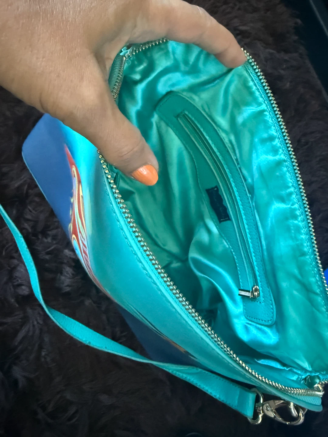 Maxine Noel Turquoise Art Crossbody Bag - photo 2