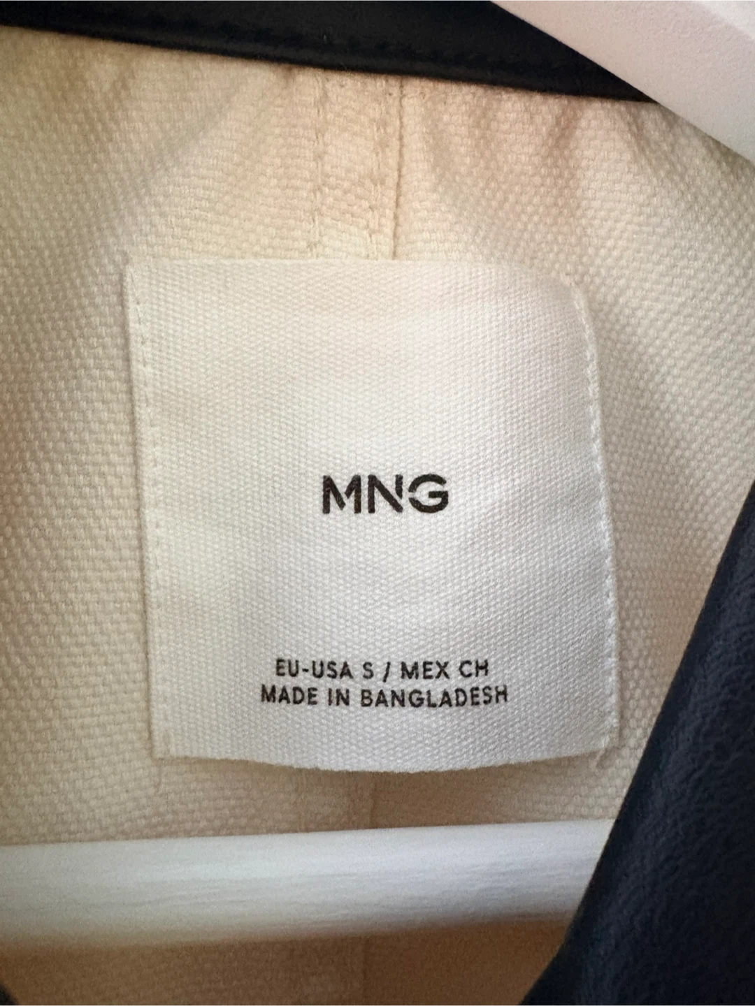 MANGO Cream Barn Jacket with Black pleather Collar - photo 4