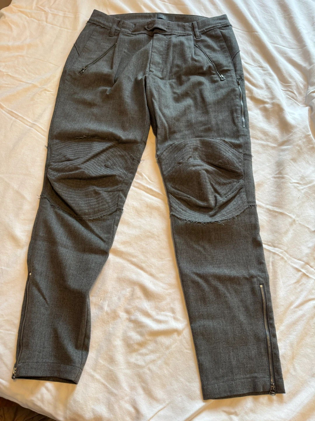 Alexander McQueen Grey Wool Blend Trousers