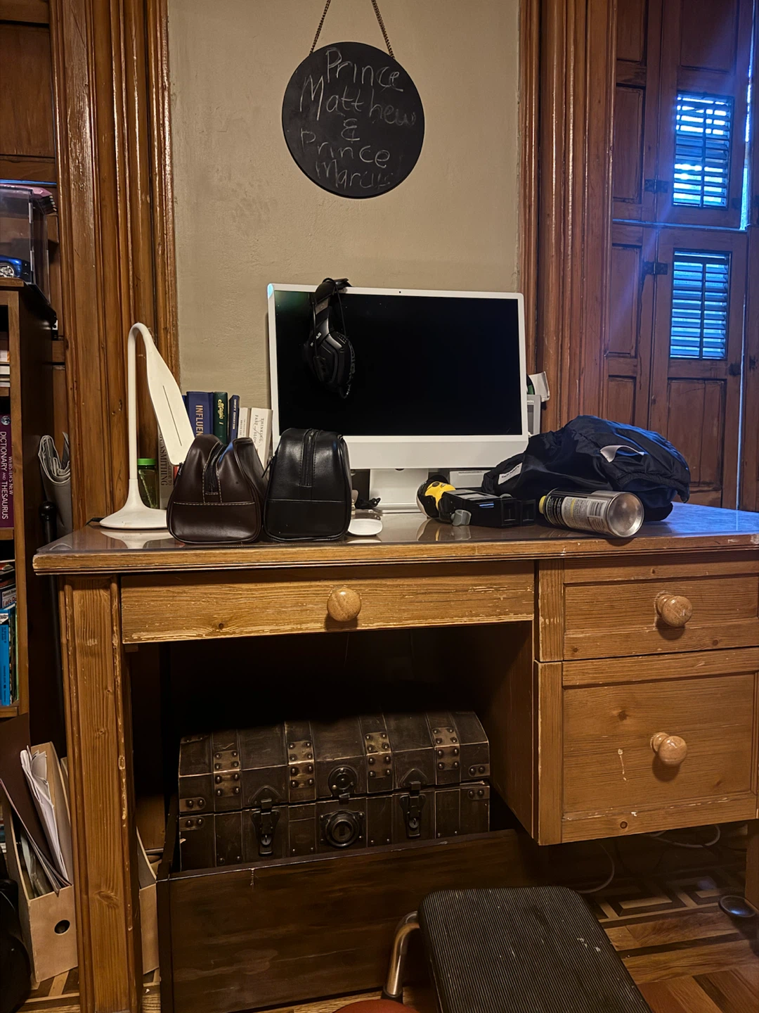 Wooden Desk with Drawers