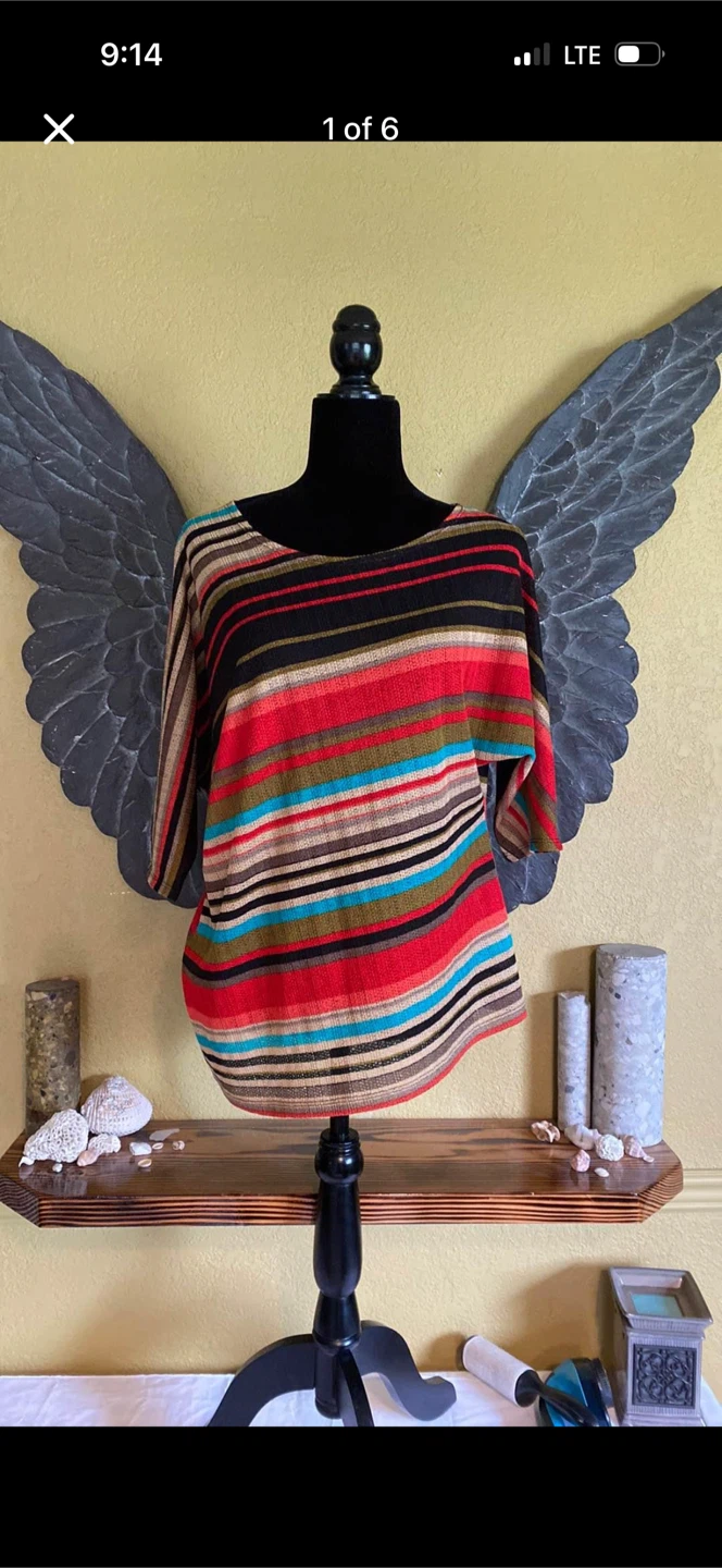 Vow Striped Slanted Shirt Blouse