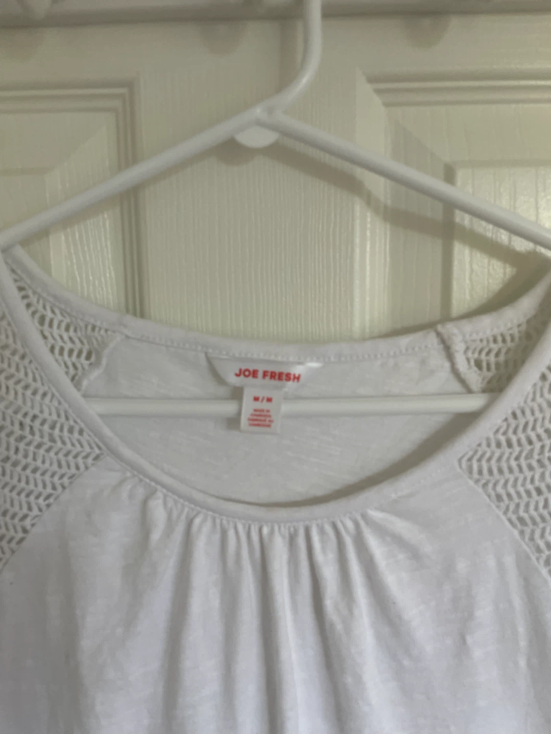 Joe Fresh White Crochet Detail T-Shirt - photo 2