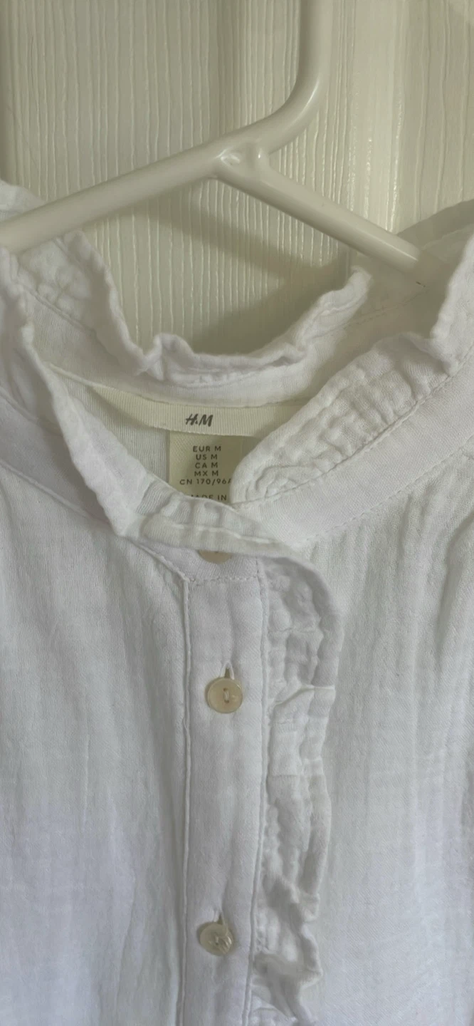 H&M White Ruffled Collar Blouse - photo 2