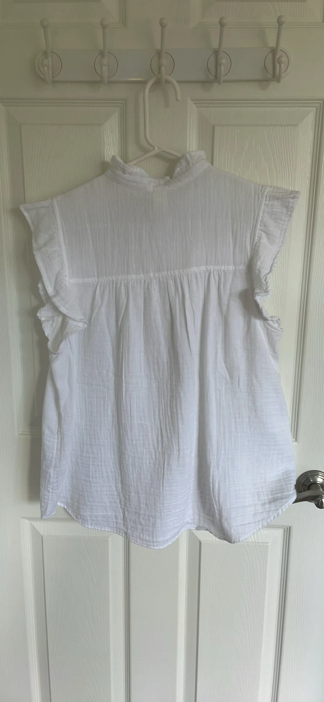 H&M White Ruffled Collar Blouse - photo 4