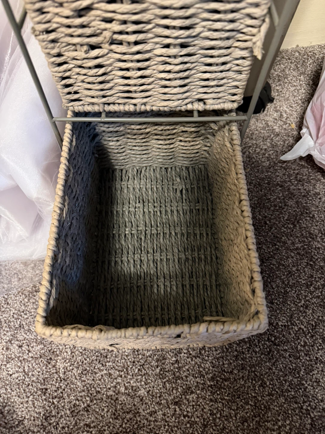 4-Tier Woven Basket Storage Unit - photo 2