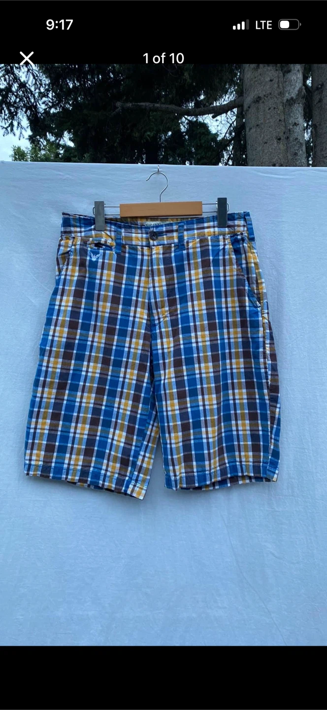 Company 81 Distressed Plaid Shorts