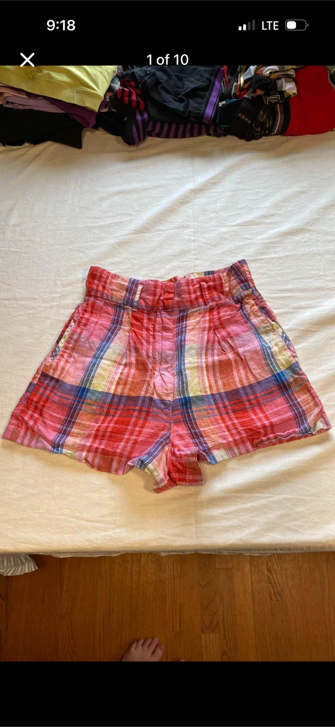 C&C California Linen Plaid Shorts