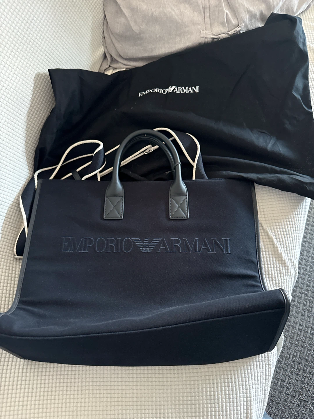 Emporio Armani Canvas Tote Bag
