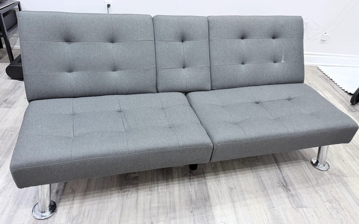 Gray Convertible Futon Sofa