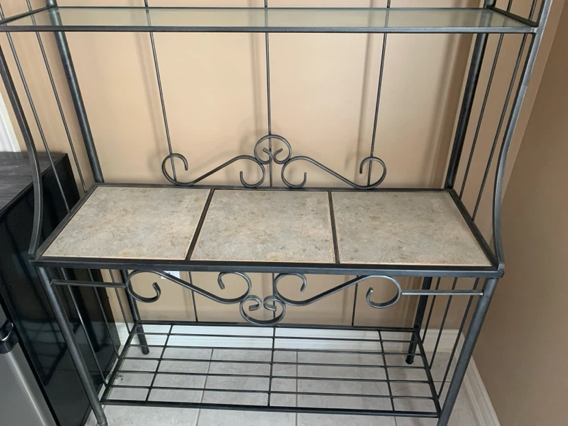 Metal Baker's Rack with Tile Counter - photo 3