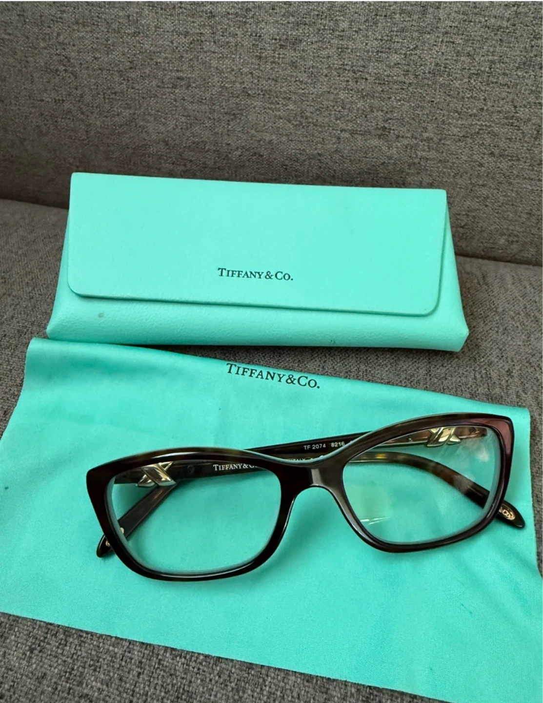 Tiffany & Co. Women's Dark Brown Cat-Eye Glasses