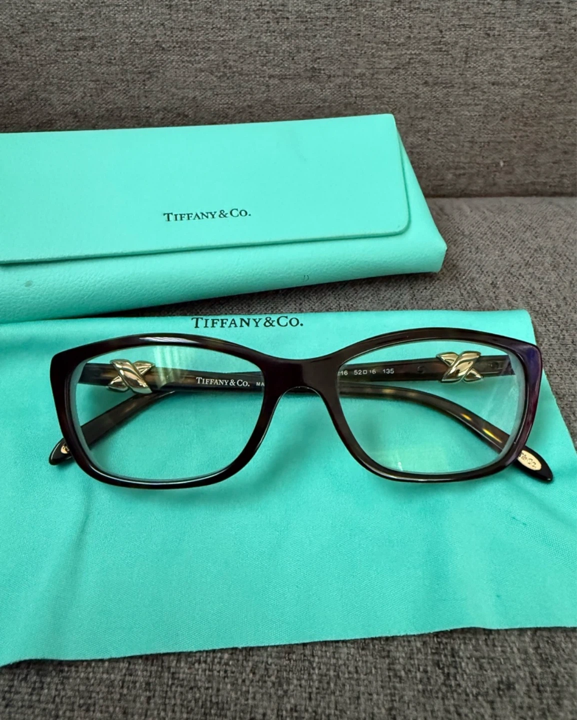 Tiffany & Co. Women's Dark Brown Cat-Eye Glasses - photo 2
