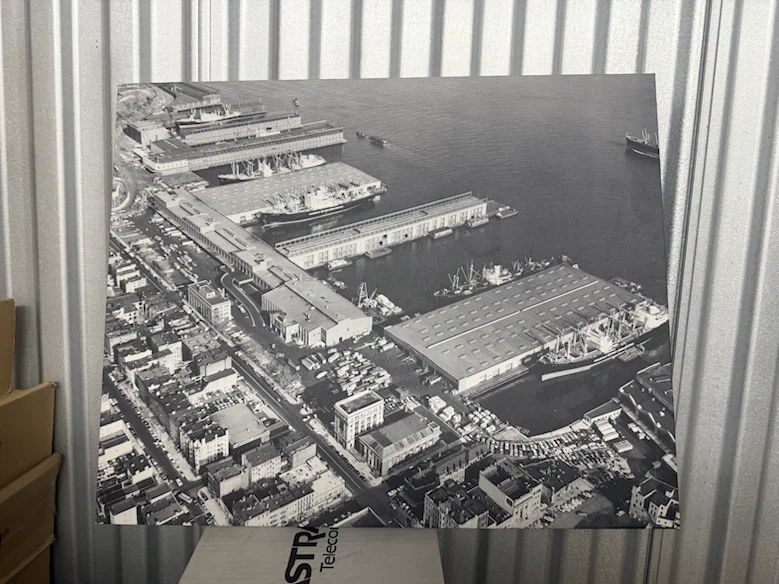 Vintage Hoboken Black and White Print