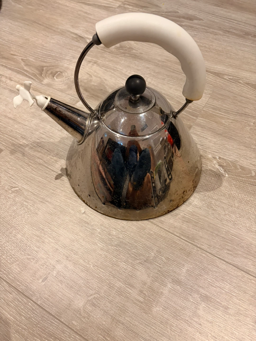 Alessi Kettle with White Handle