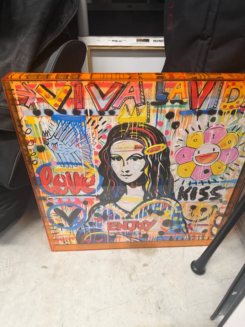 Acrylic Box Framed Pop Art Canvas