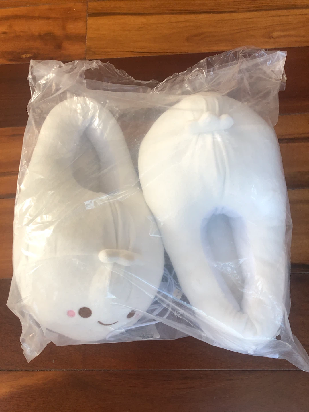USB Heated Plush Slippers - White - photo 2