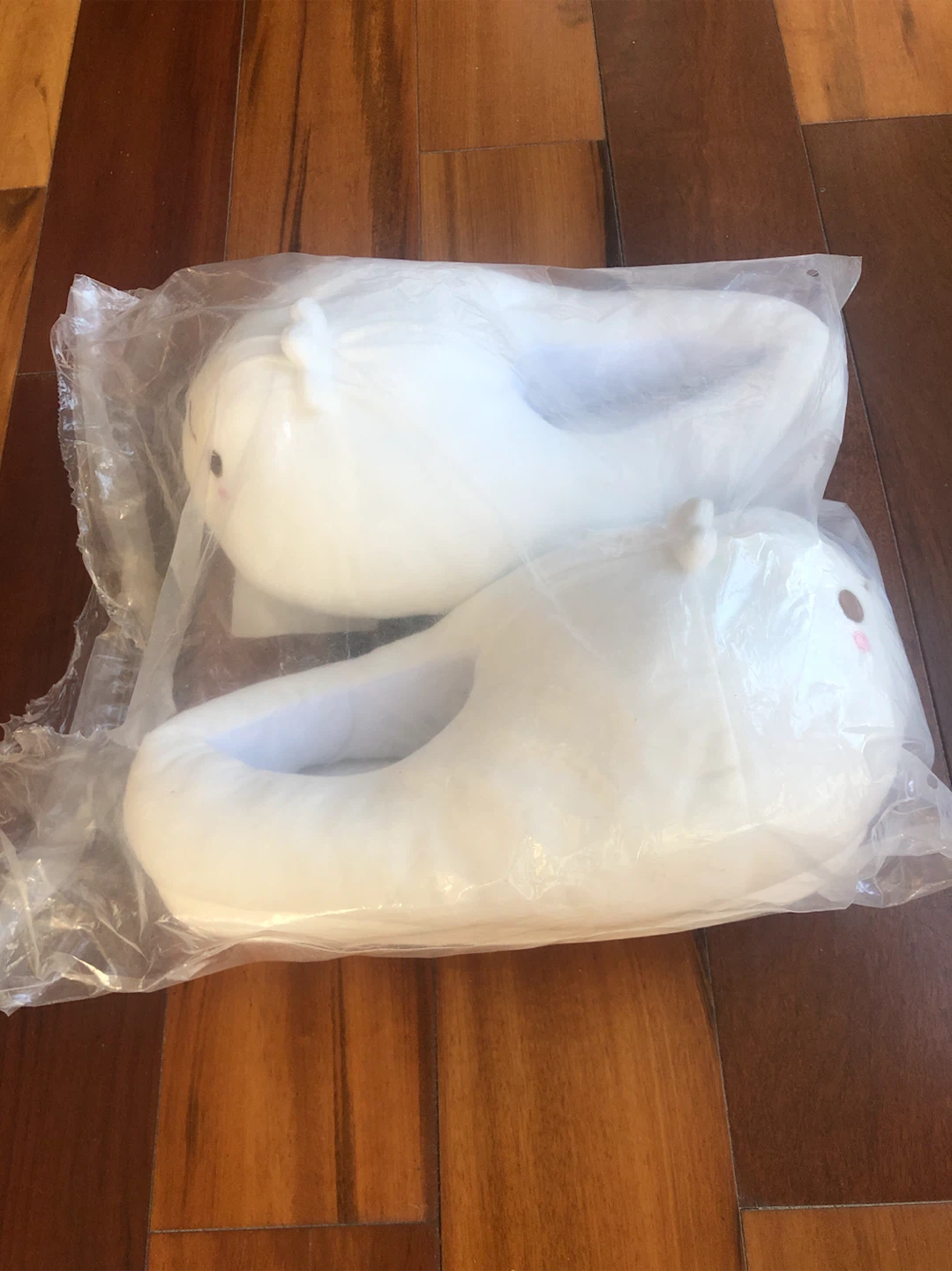 USB Heated Plush Slippers - White - photo 3
