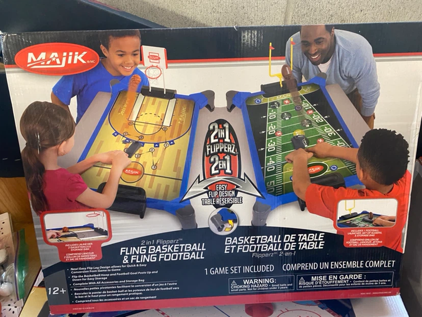 Majik 2-in-1 Flipperz Basketball and Football Game