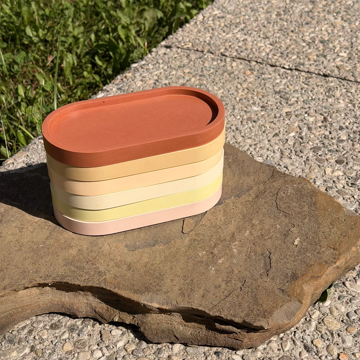 Handmade Jesmonite Oval Trays