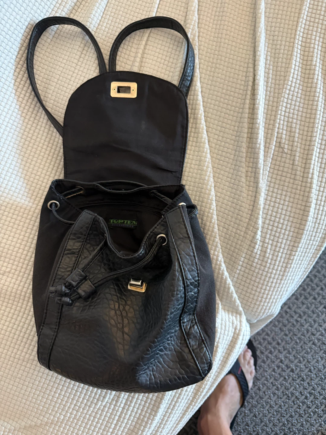 Top Ten Accessories Black Backpack