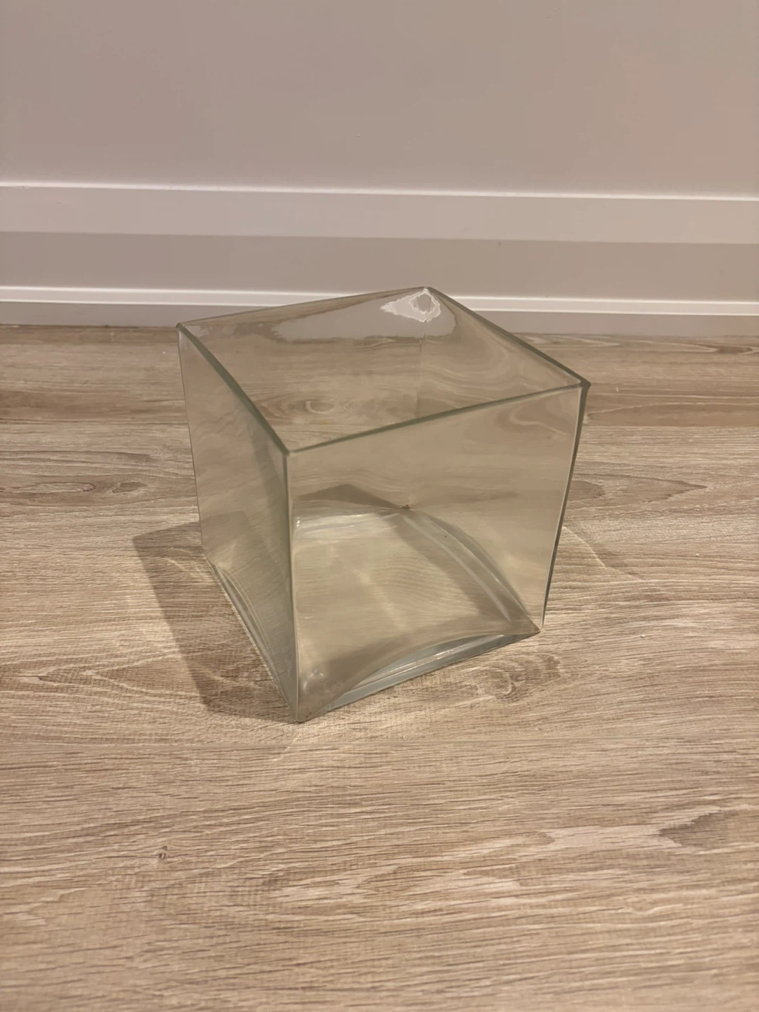 Clear Glass Cube Vase