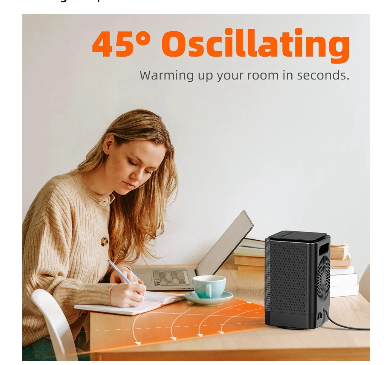 Oscillating Portable Desk Heater - photo 3