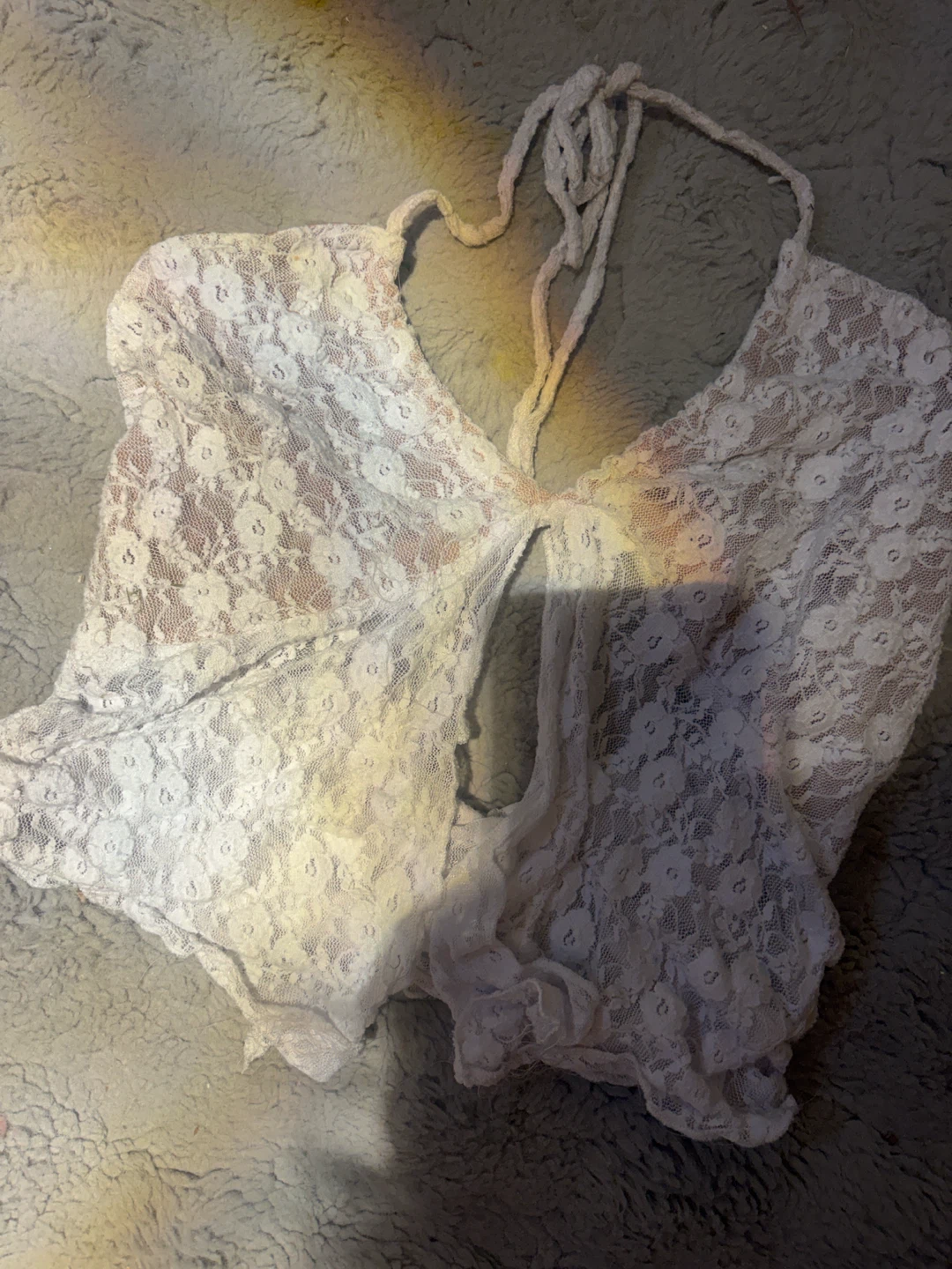 Forever 21 White Lace Crop Top and Maxi Skirt Set - Medium - photo 3