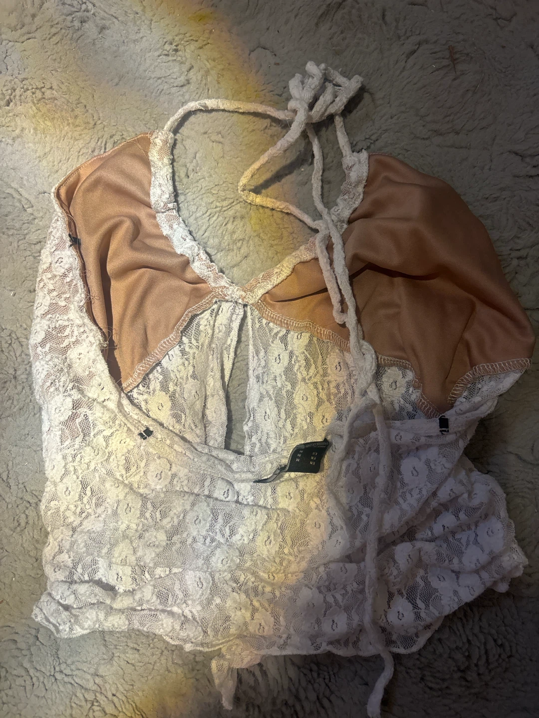 Forever 21 White Lace Crop Top and Maxi Skirt Set - Medium - photo 4