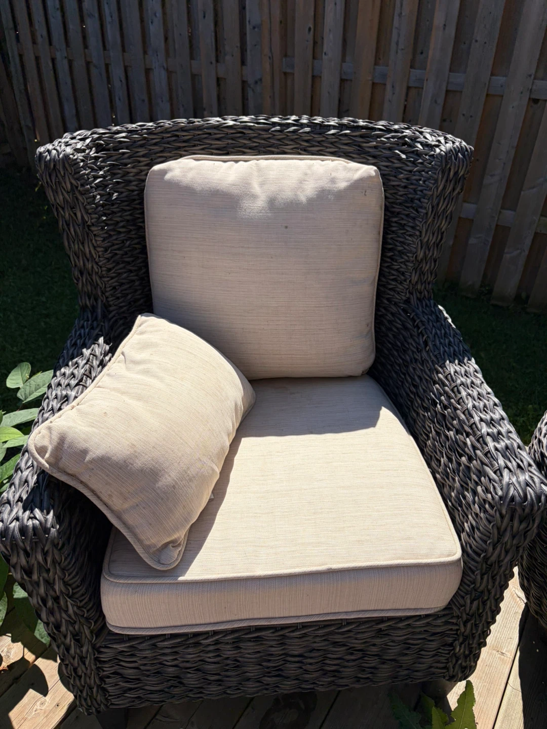 Wicker Armchair with Cushions - photo 2