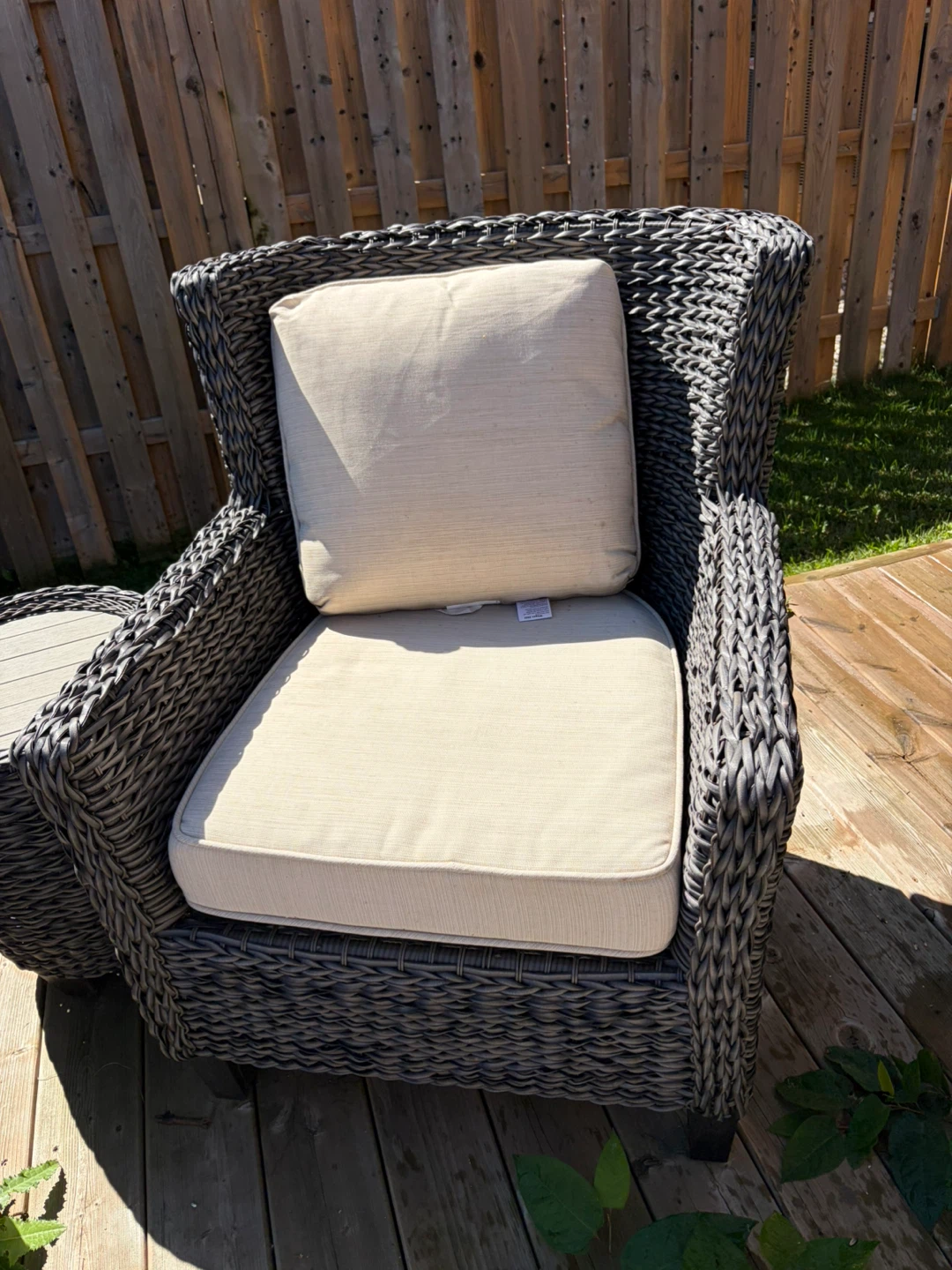 Wicker Armchair with Cushions - photo 3