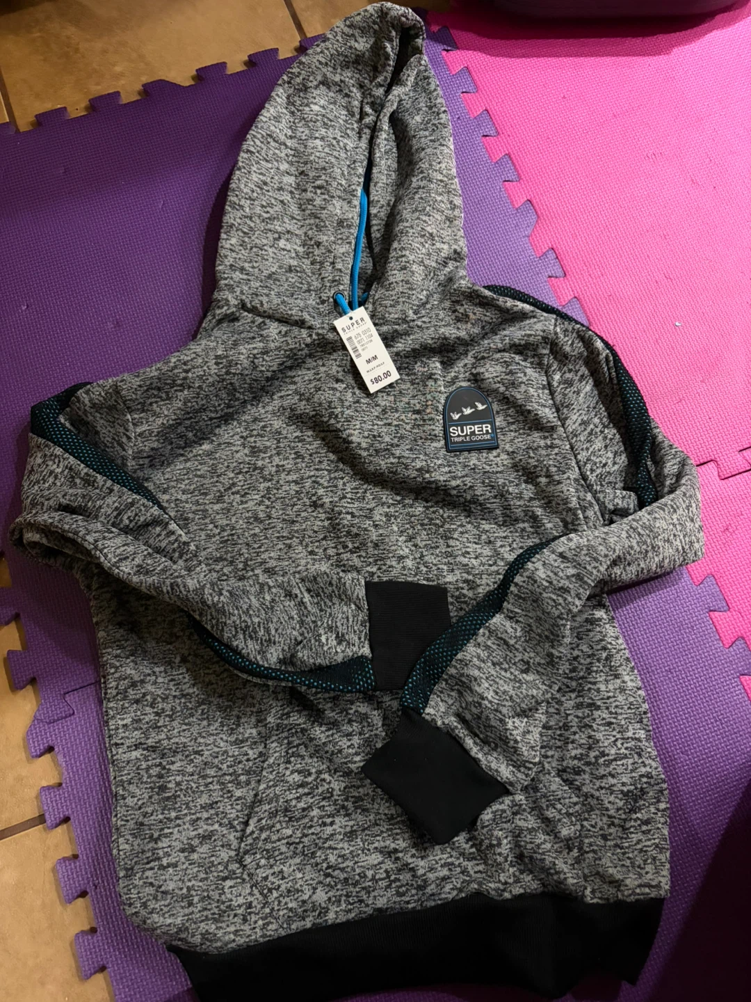 Men’s Superdry Grey Heather Hoodie - Size M