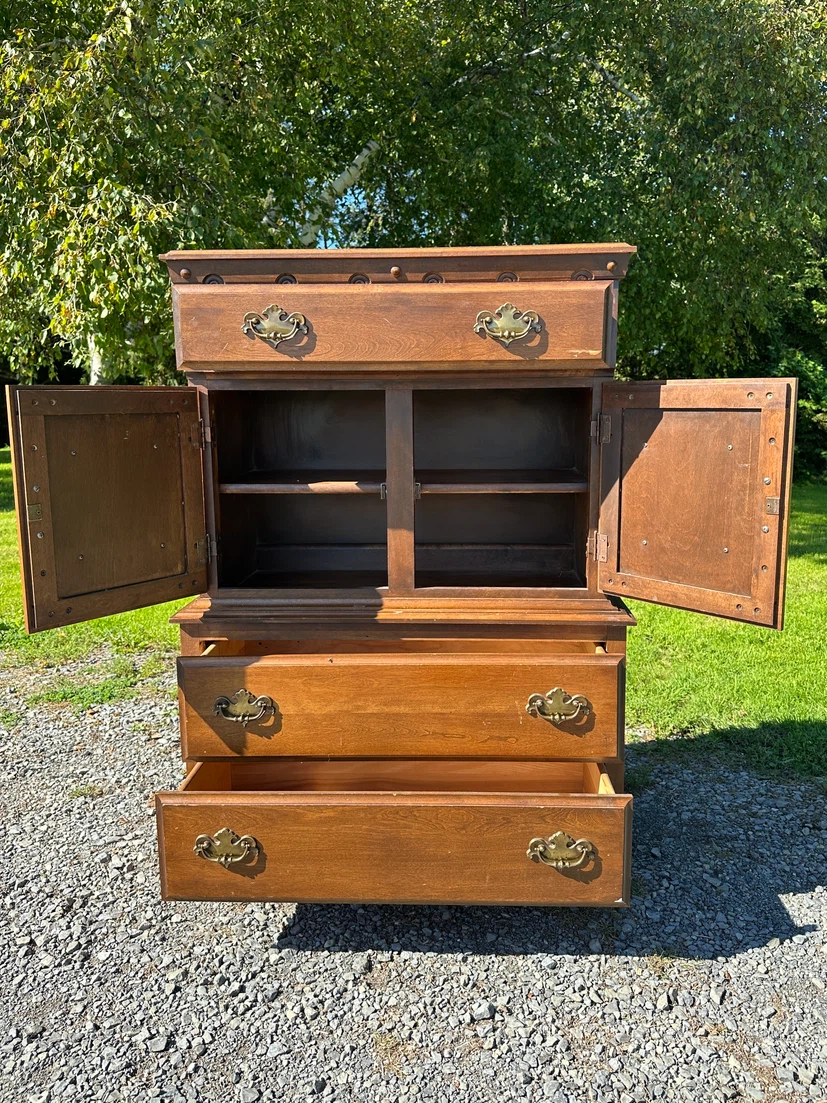 Vintage St. Barthelemy Solid Birch Dresser Cabinet (CAN DELIVER) - photo 2