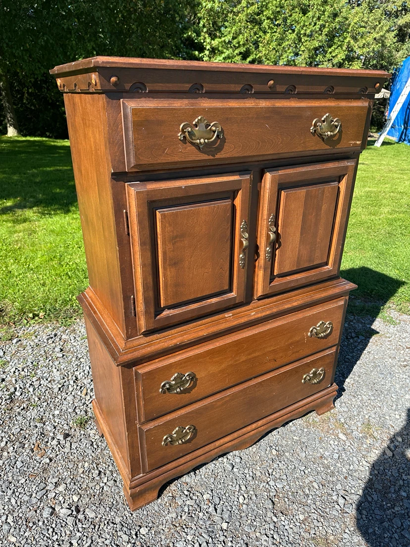 Vintage St. Barthelemy Solid Birch Dresser Cabinet (CAN DELIVER) - photo 4