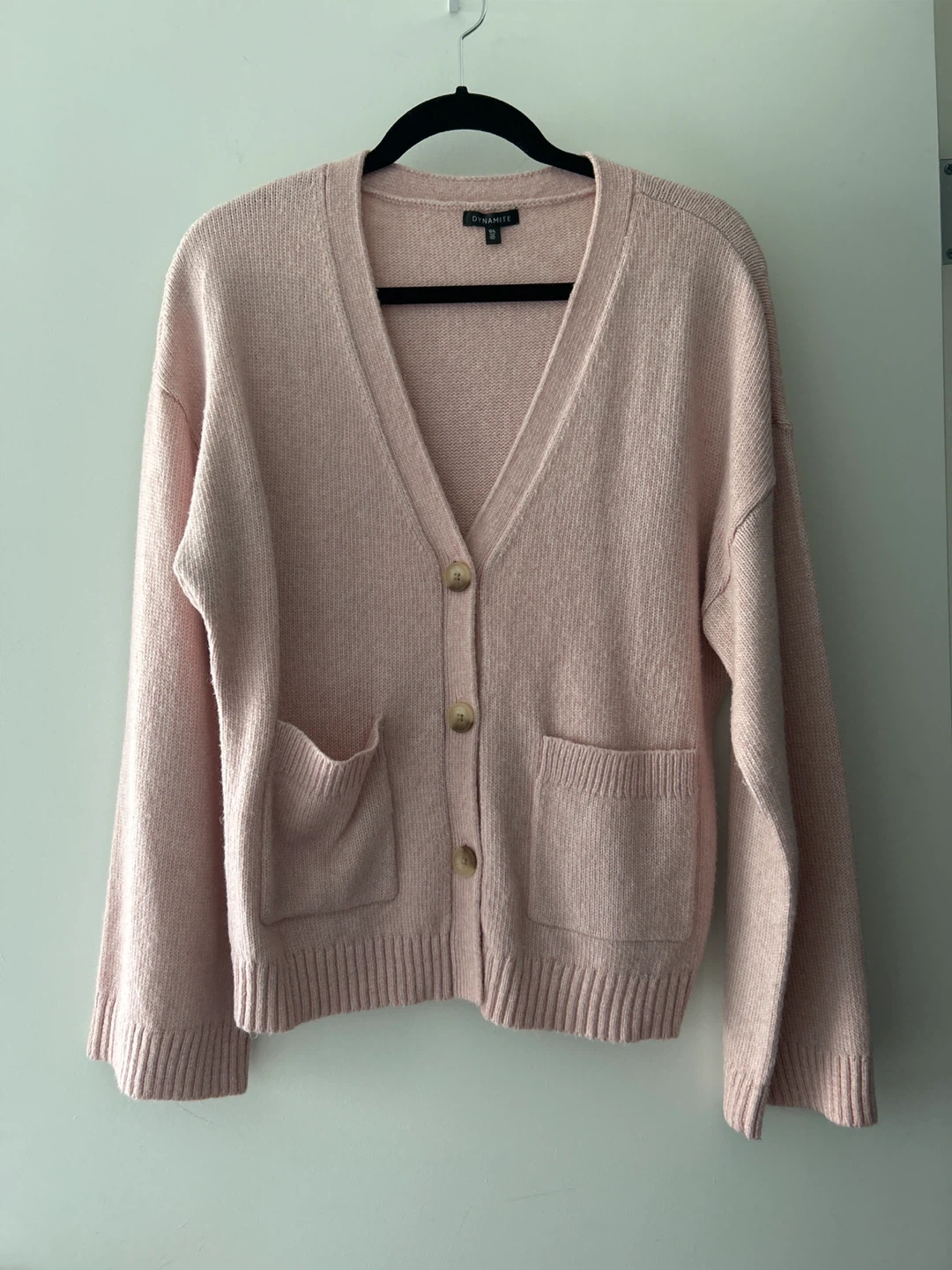 DYNAMITE Pink Cardigan L