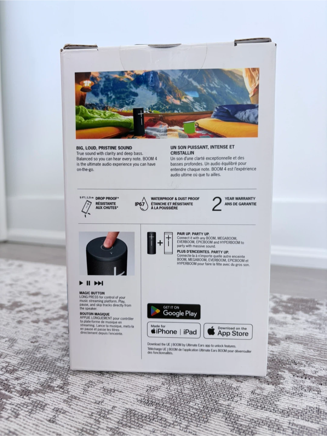 BNIB- Ultimate Ears BOOM 4 Portable Bluetooth Speaker - photo 2