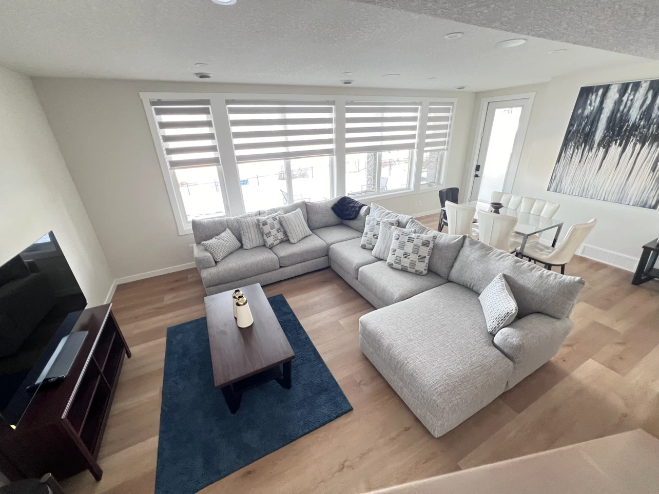 Large Light Grey Sectional Sofa